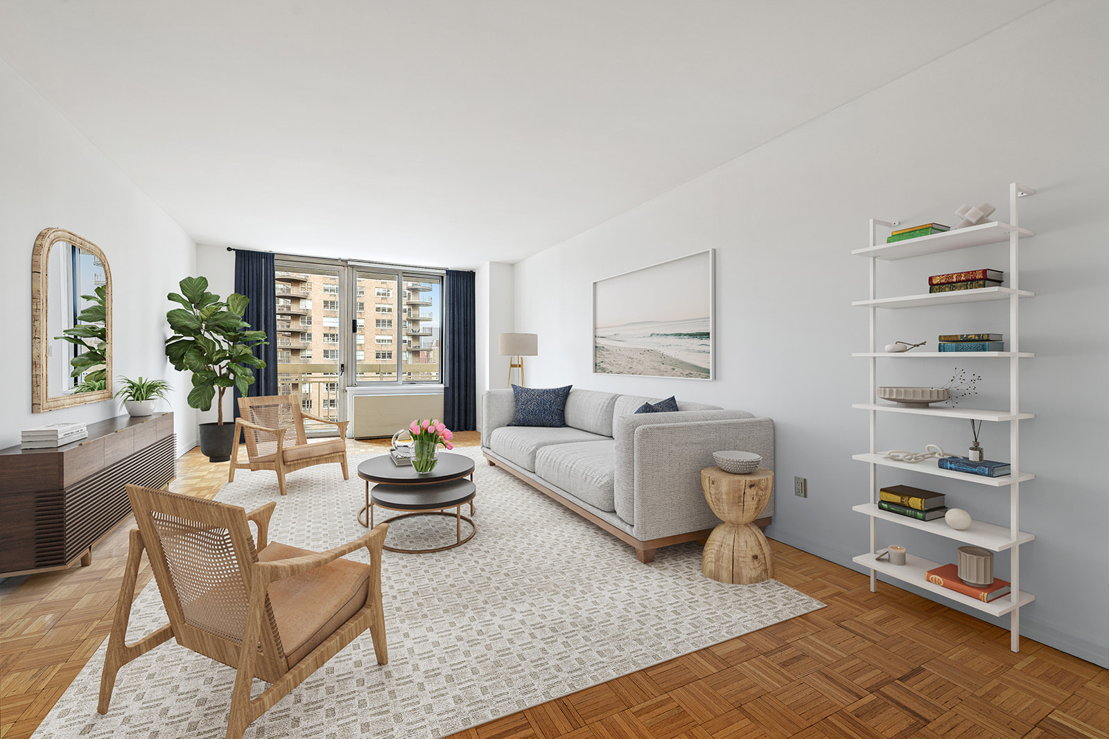 170 East 87th Street, Unit W15H Manhattan, NY 10128 - Photo 1 of 13 a living room with furniture and a large window