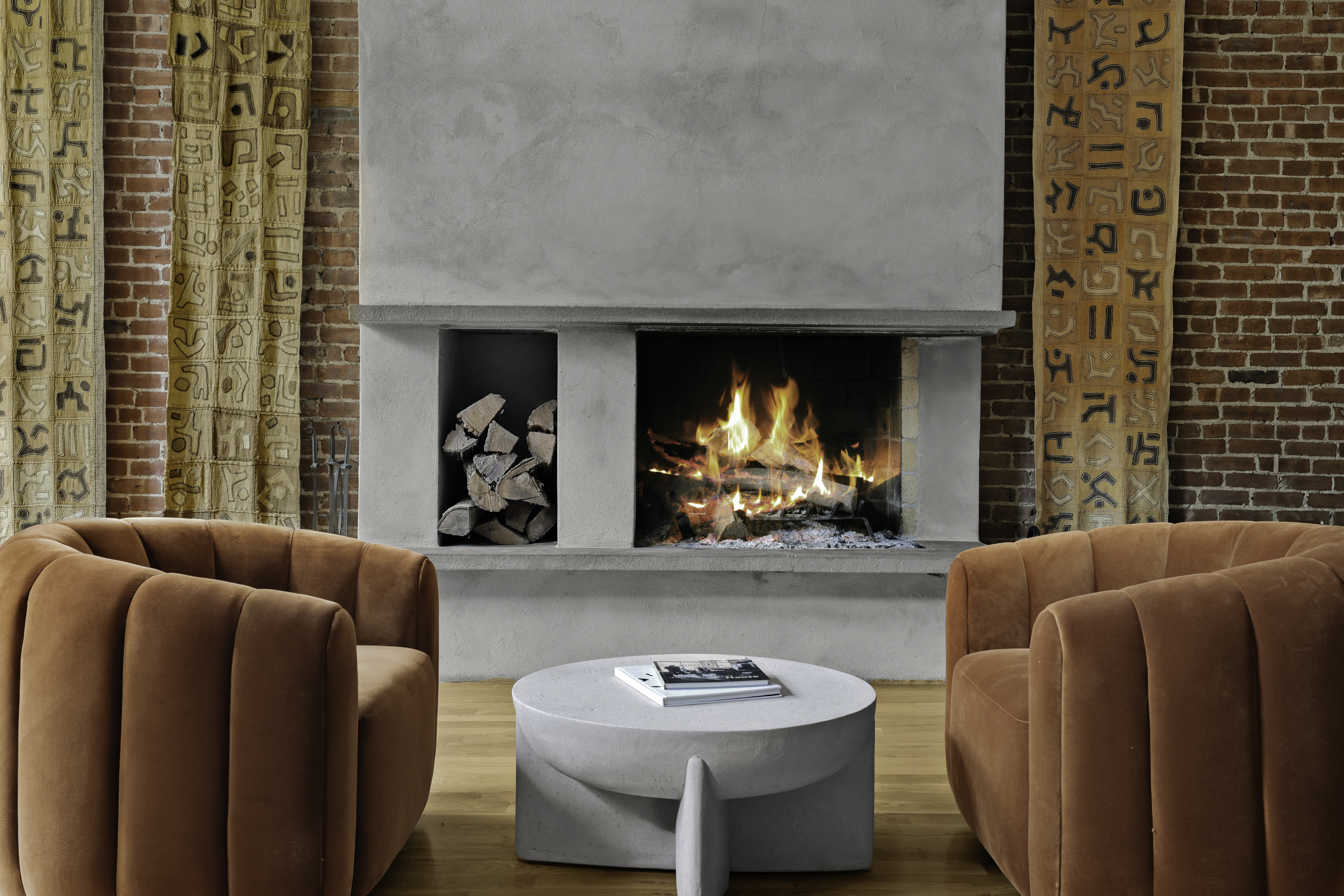 109 West 118th Street Manhattan, NY 10026 - Photo 4 of 31 a living room with furniture a flat screen tv and a fireplace