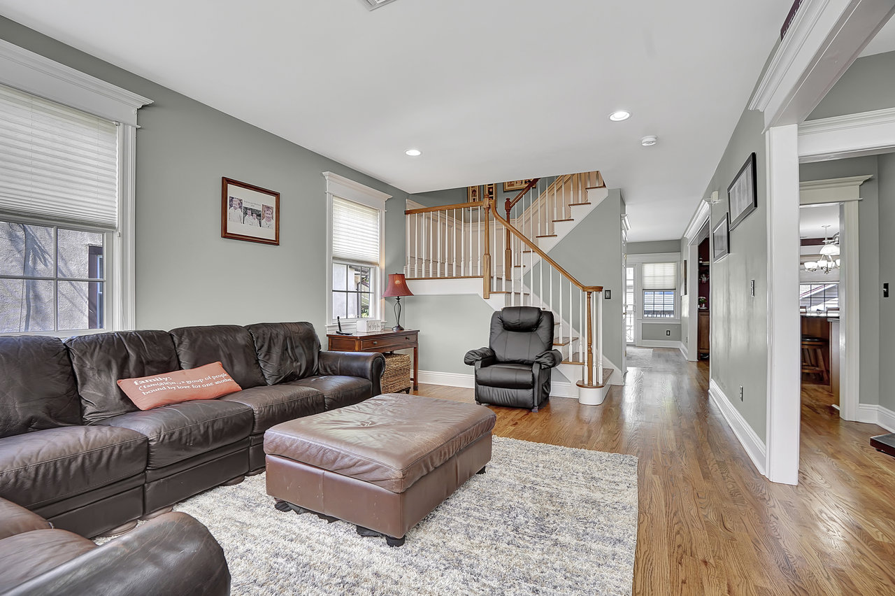 266 Feronia Way Rutherford, NJ 07070 - Photo 6 of 41 a living room with furniture and a wooden floor