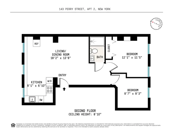 $6,150 | 143 Perry Street, Unit 2 | West Village
