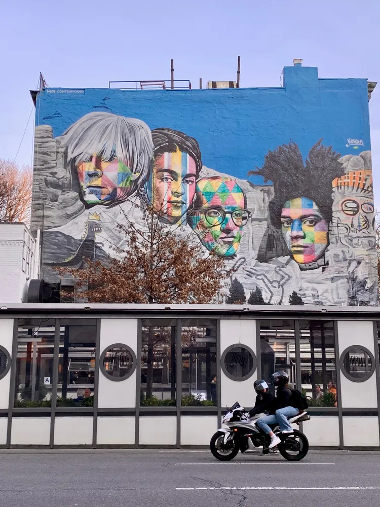 a view of building from balcony