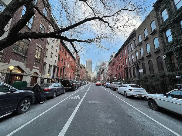 a view of a street in a building