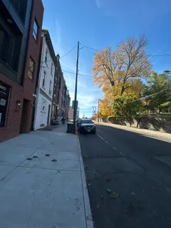 a car parked in front of a building