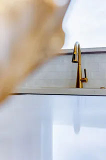 a close view of sink