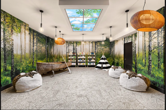 111 Montgomery Street, Unit 7C Brooklyn, NY 11225 - Photo 5 of 11 a living room with furniture and a chandelier