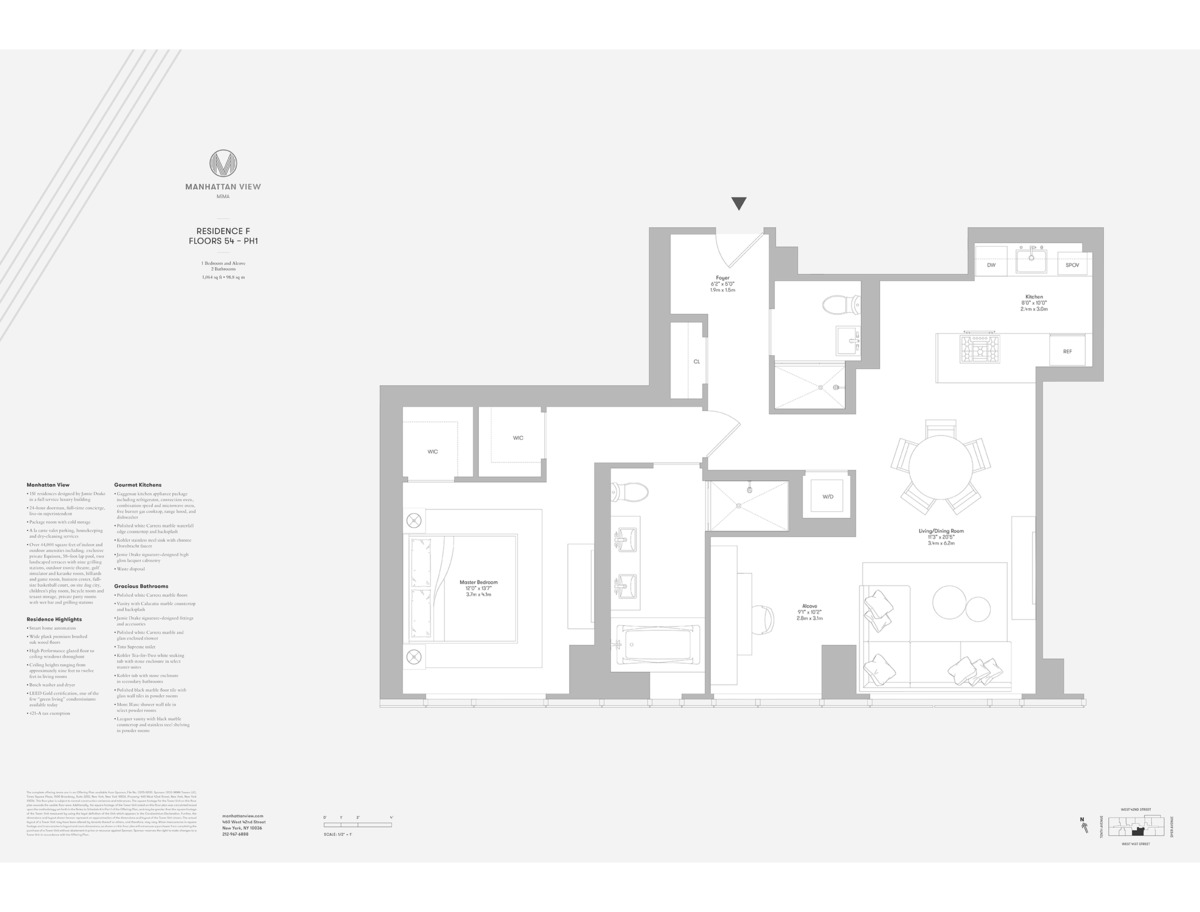 460 West 42nd Street, Unit 55F Manhattan, NY 10036 - Photo 9 of 9 a black and white photo of a living room