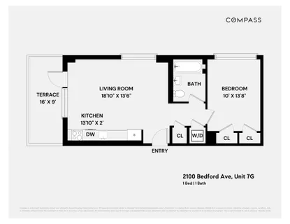 $725,000 | 2100 Bedford Avenue, Unit 7G | Flatbush