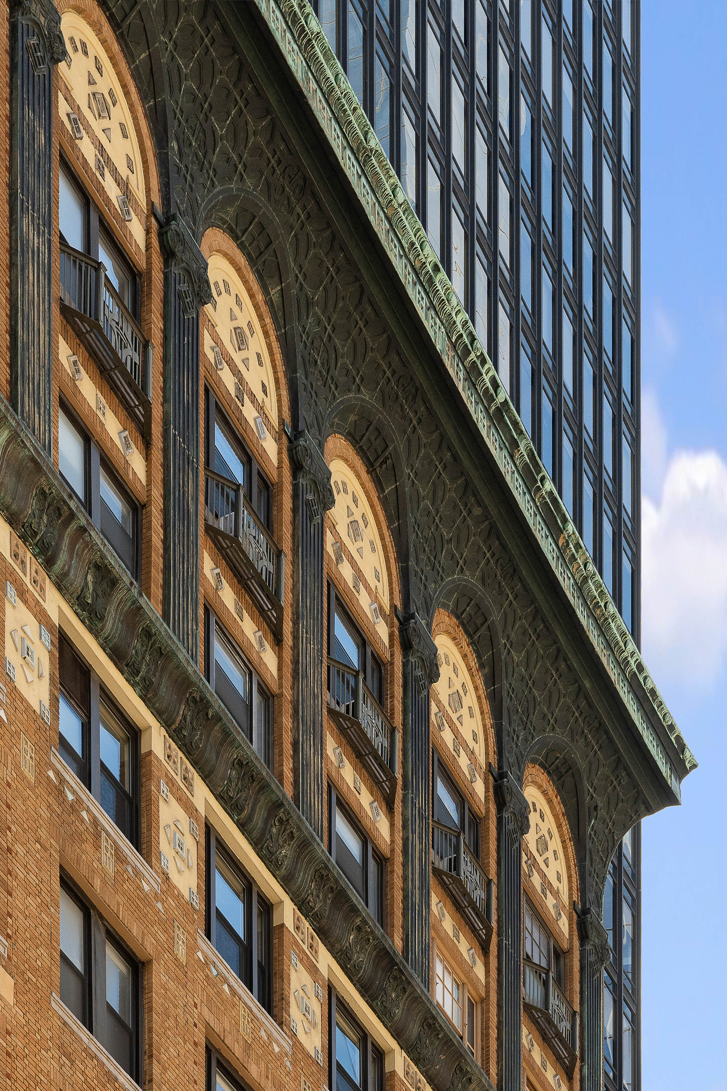 200 West 54th Street, Unit 8G Manhattan, NY 10019 - Photo 9 of 11 a view of a building stairs and a brick wall