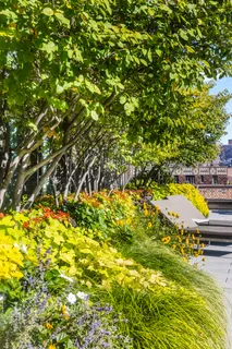 a view of swimming pool with a lawn chairs and wooden fence