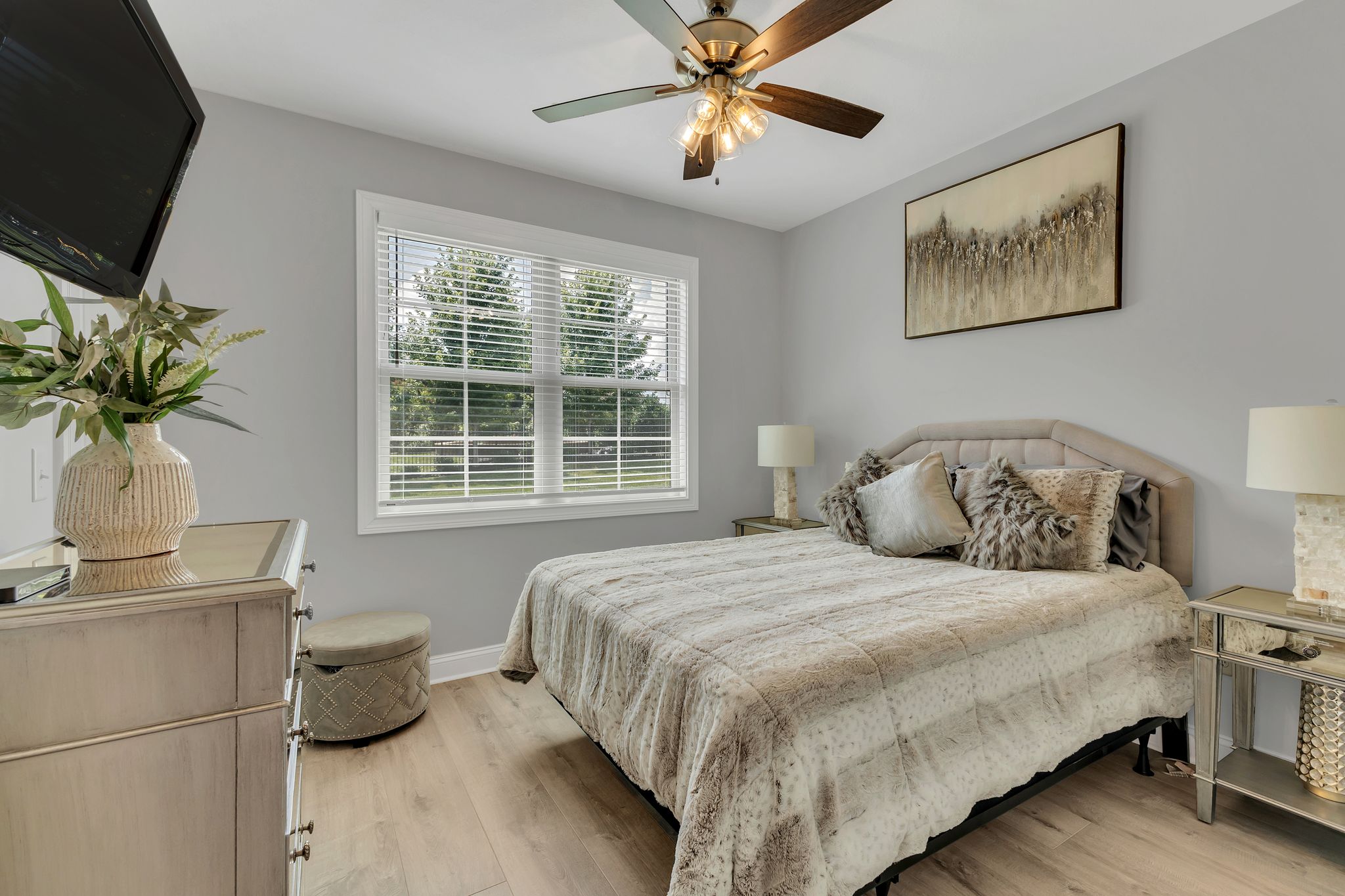 1484 Overlook Point Clarksville, TN 37043 - Photo 29 of 53 a bedroom with a bed and a potted plant