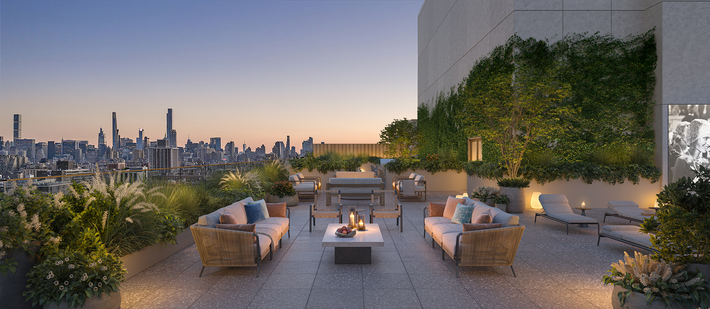 250 West 96th Street, Unit 5C Manhattan, NY 10025 - Photo 15 of 19 a outdoor living space with furniture and city view