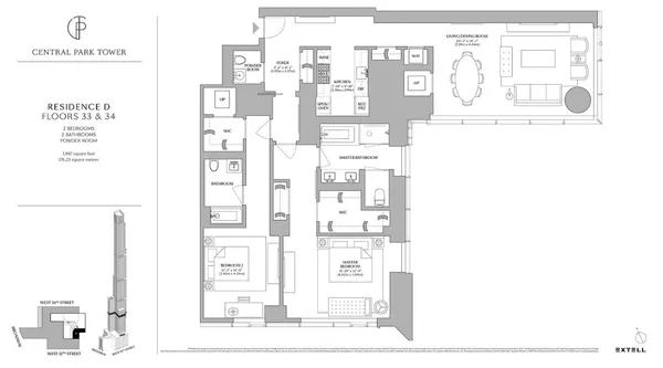 $6,999,000 | 217 West 57th Street, Unit 36D | Midtown Central