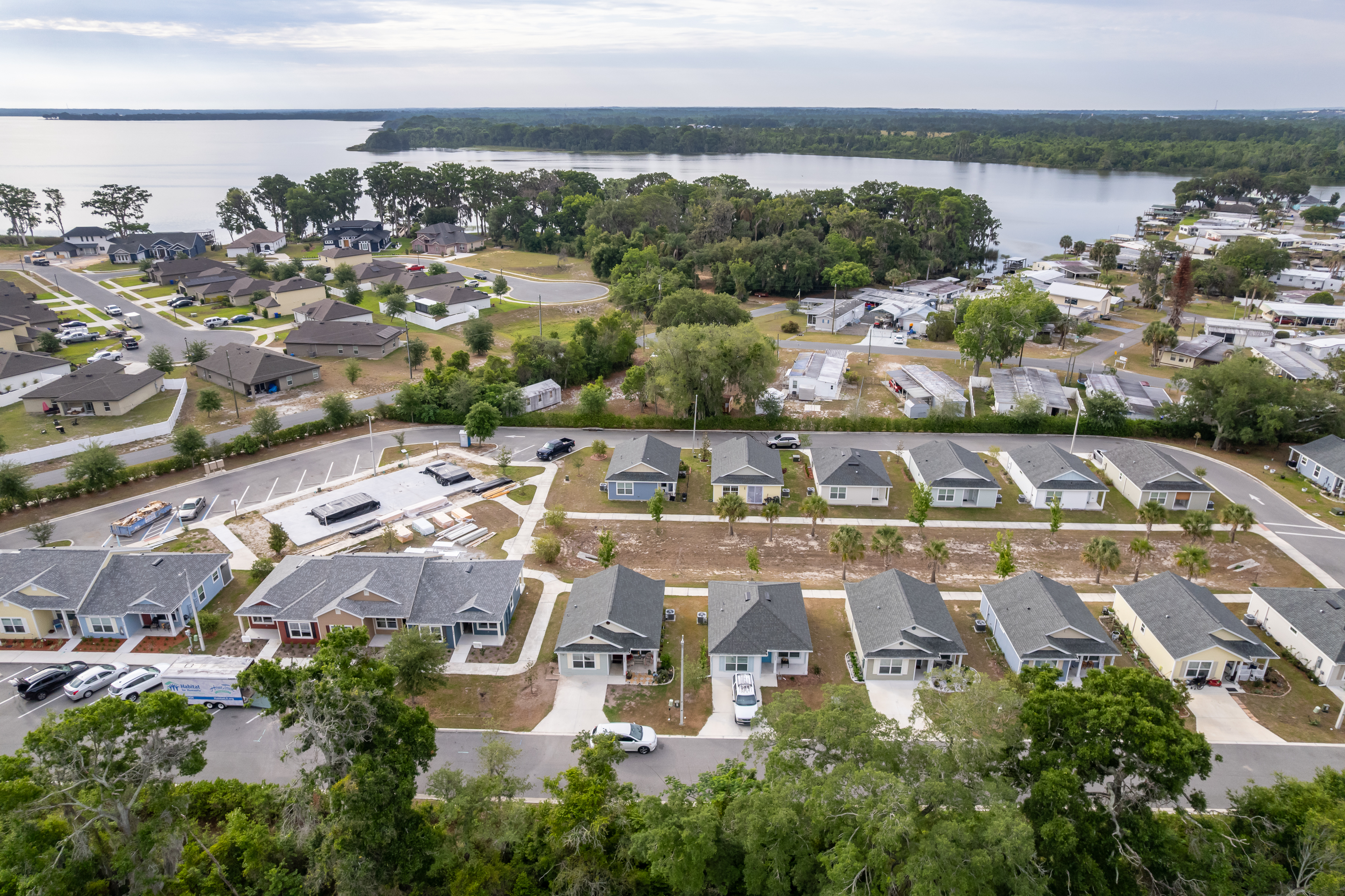 1360 Cottage Circle Tavares, FL 32778 - Photo 20 of 25 an aerial view of residential building with lake view