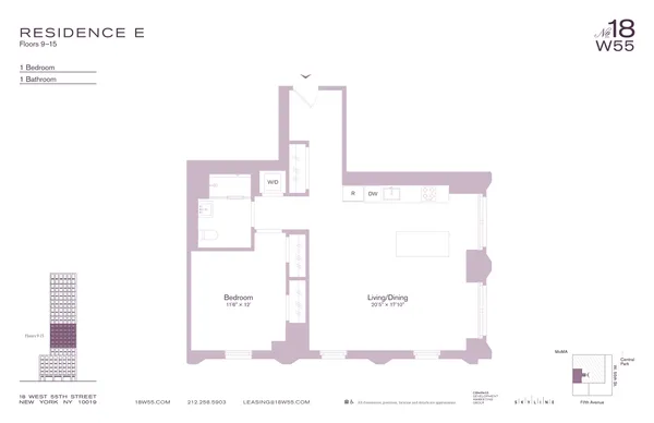 $8,195 | 18 West 55th Street, Unit 9E | Midtown Central