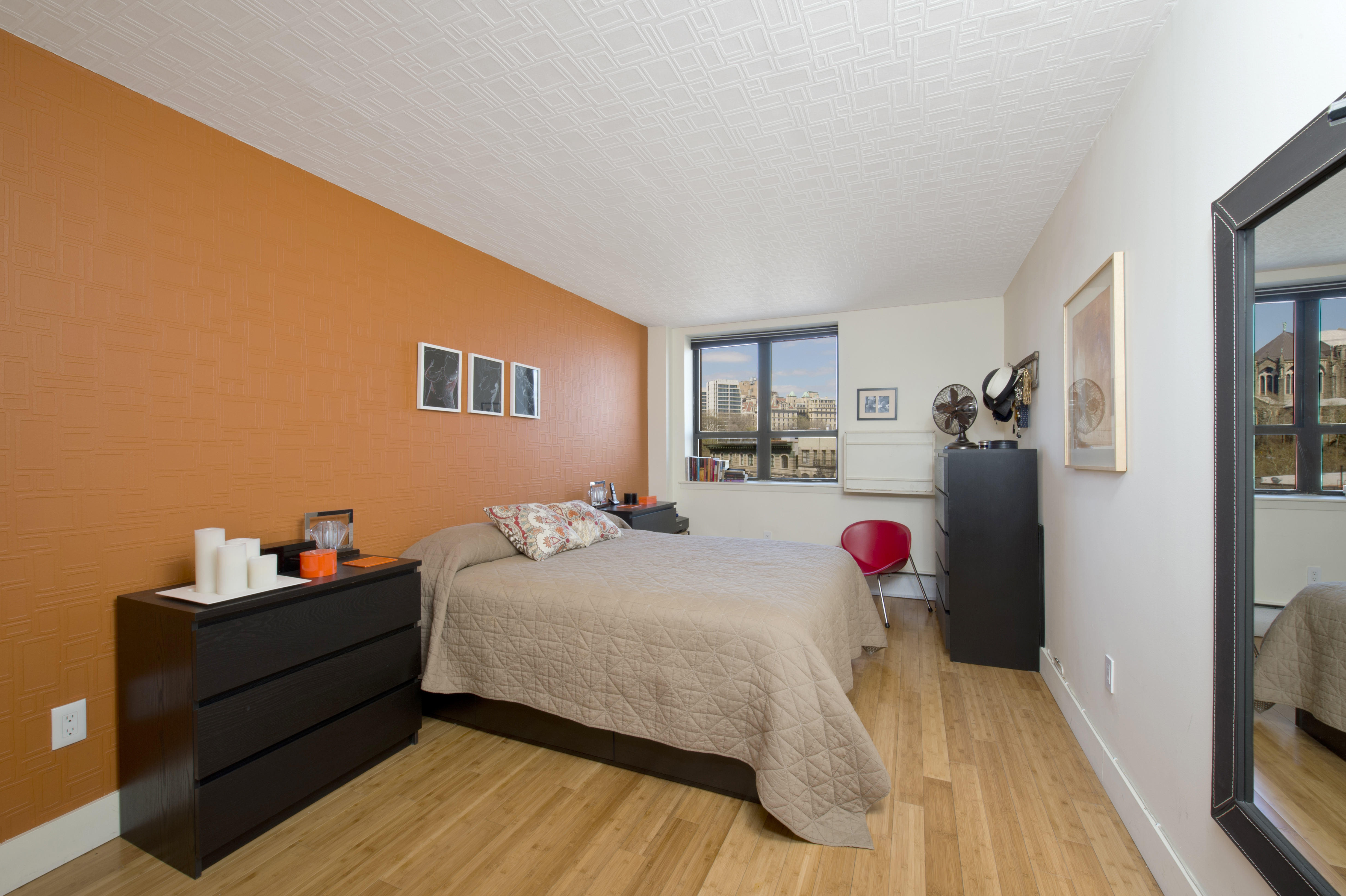 301 West 110th Street, Unit 7E Manhattan, NY 10026 - Photo 3 of 9 a bedroom with a bed and a closet