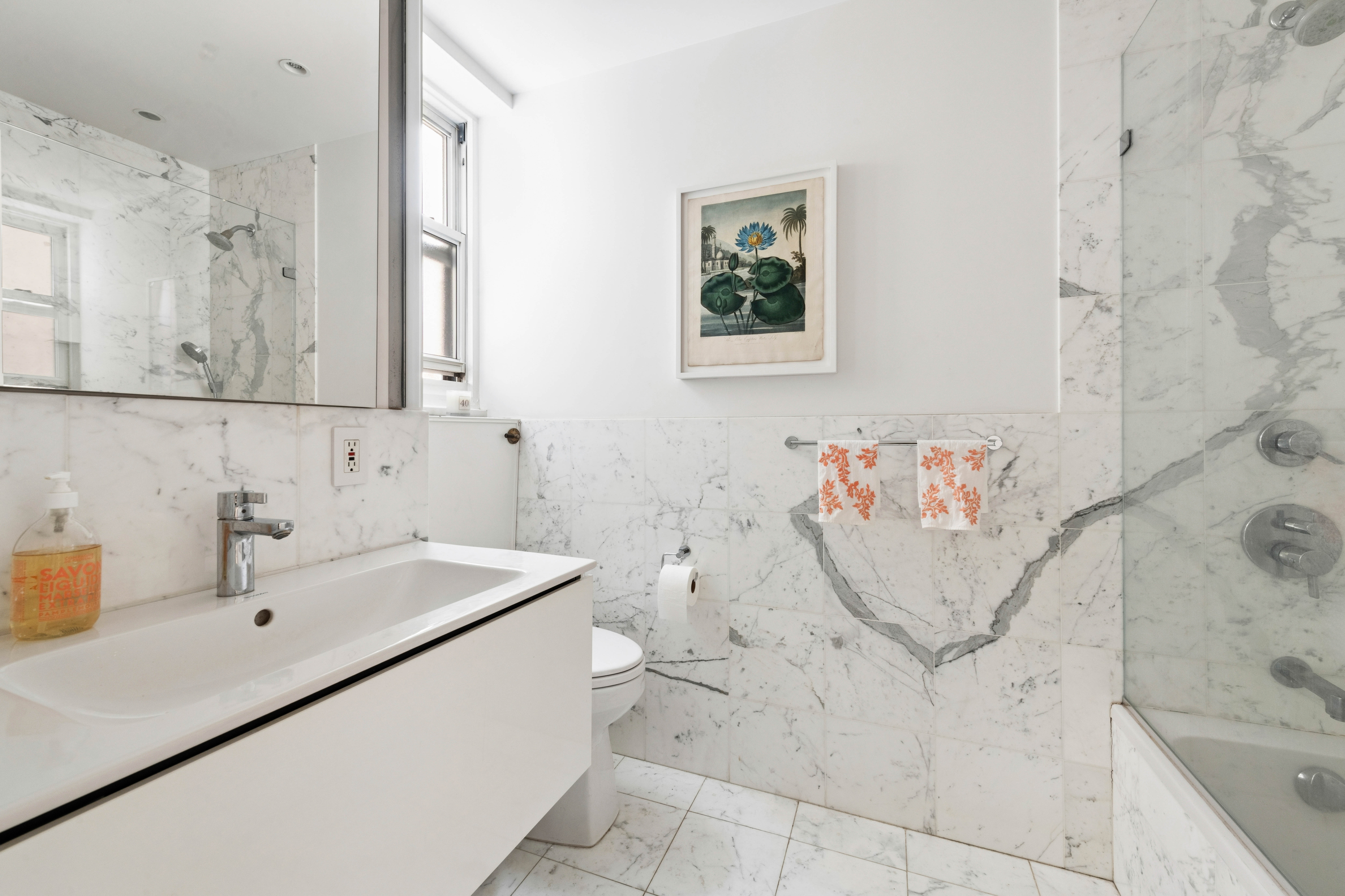 520 East 86th Street, Unit 9B Manhattan, NY 10028 - Photo 14 of 18 a bathroom with a sink and a shower