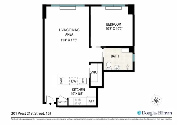 $5,500 | 201 West 21st Street, Unit 15J | Chelsea