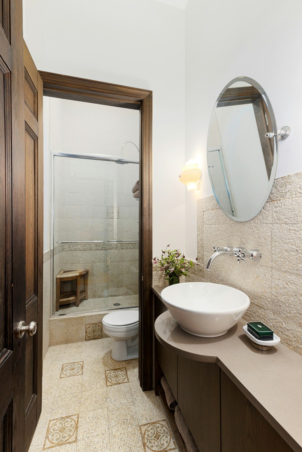 354 Broadway, Unit 4 Manhattan, NY 10013 - Photo 11 of 13 a bathroom with a sink a toilet and shower