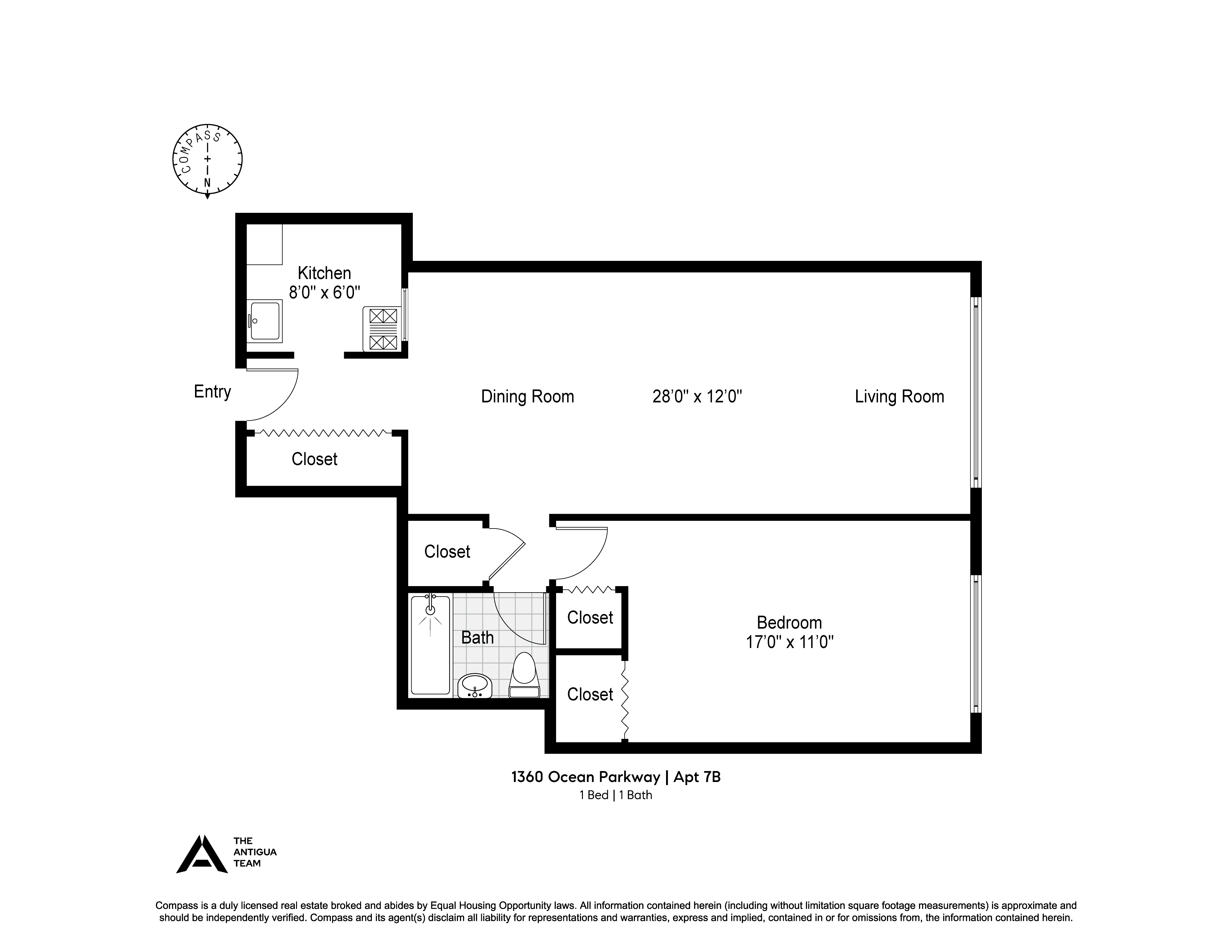 1360 Ocean Parkway, Unit 7B Brooklyn, NY 11230 - Photo 14 of 14 a picture of a floor plan
