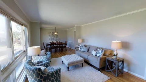 a living room with furniture and a couch