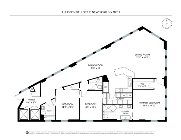 $18,000 | 1 Hudson Street, Unit 9 | TriBeCa
