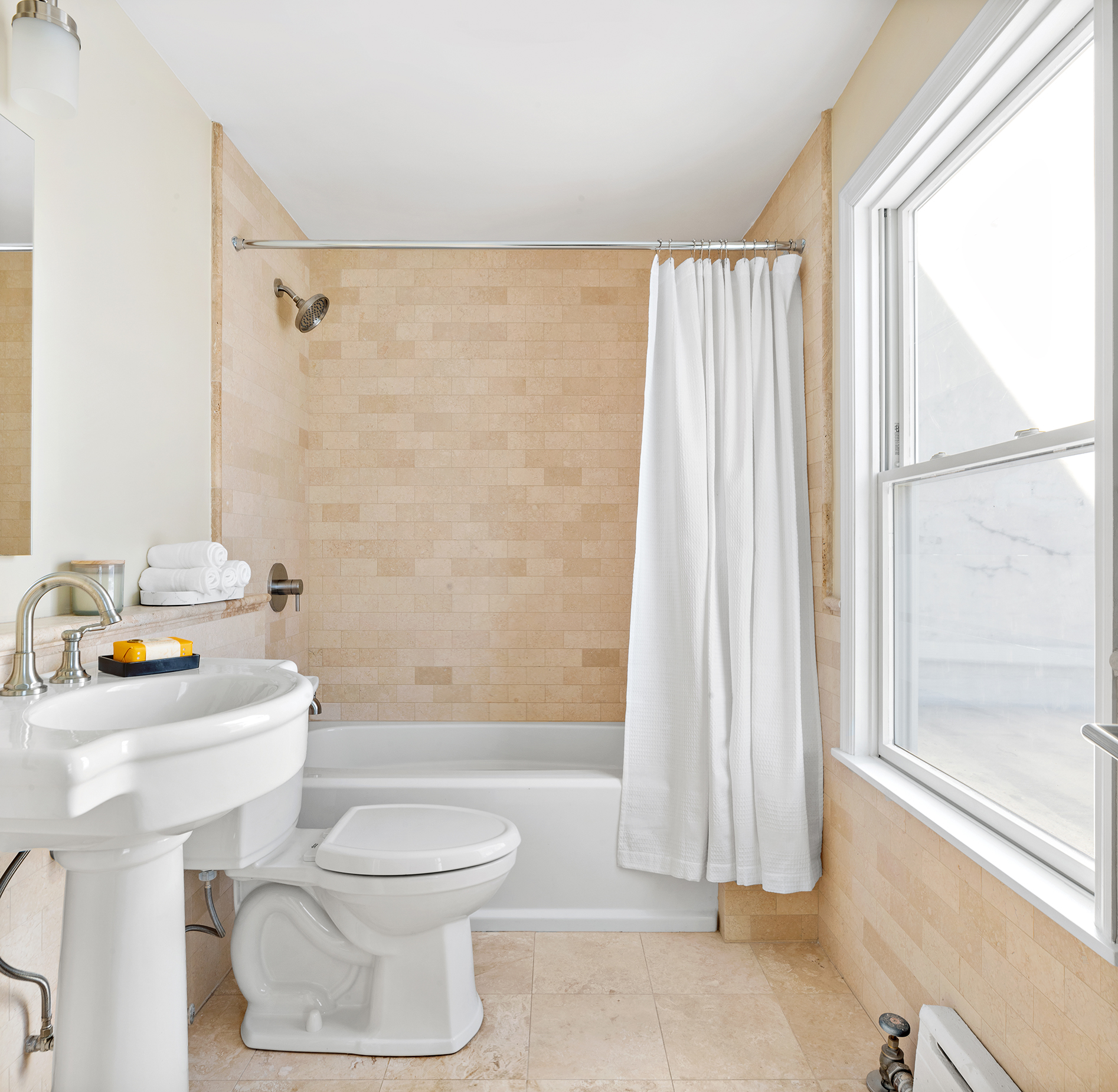 375 Van Brunt Street Brooklyn, NY 11231 - Photo 10 of 12 a bathroom with a sink toilet and shower