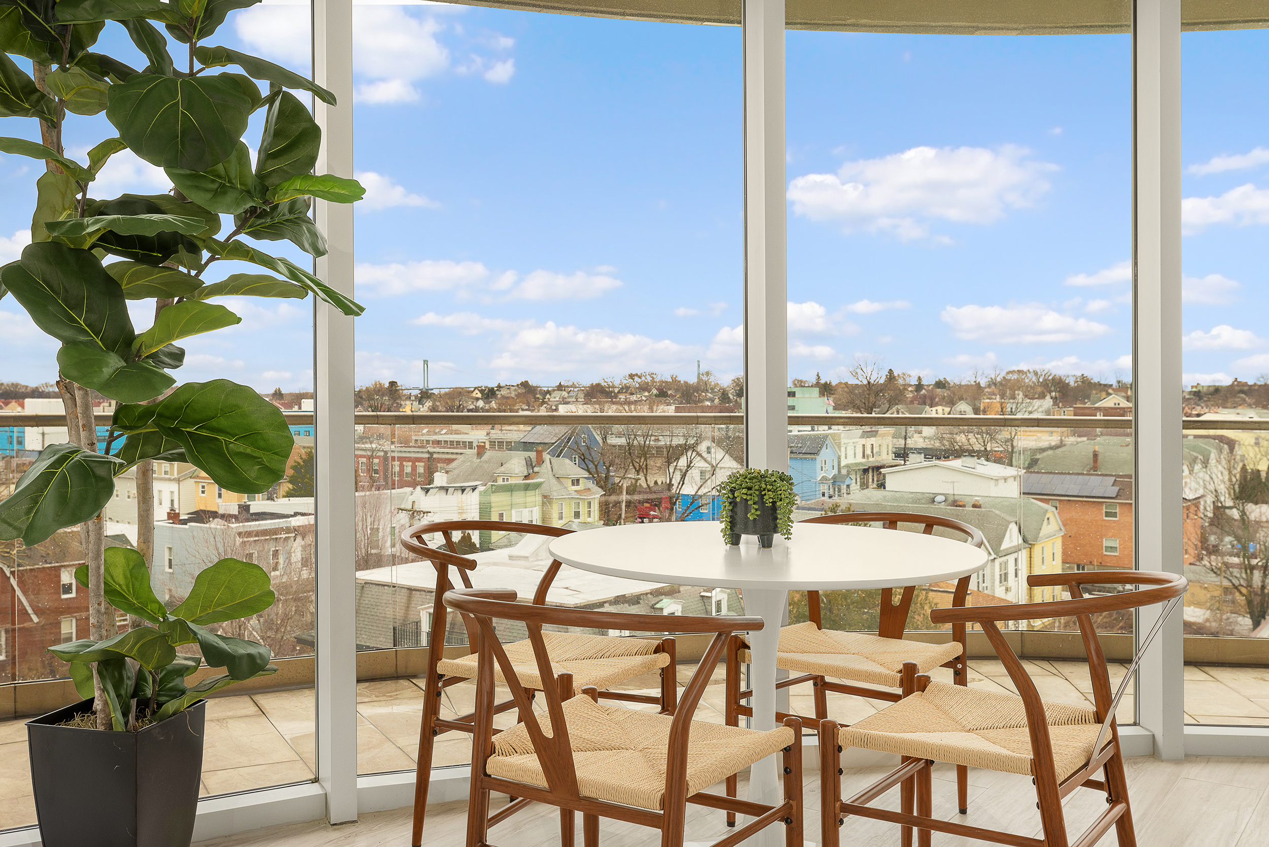 109-09 15th Avenue, Unit PHS611 Queens, NY 11356 - Photo 3 of 11 a view of lake from balcony with seating space