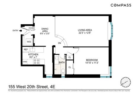 $1,295,000 | 155 West 20th Street, Unit 4E | Chelsea