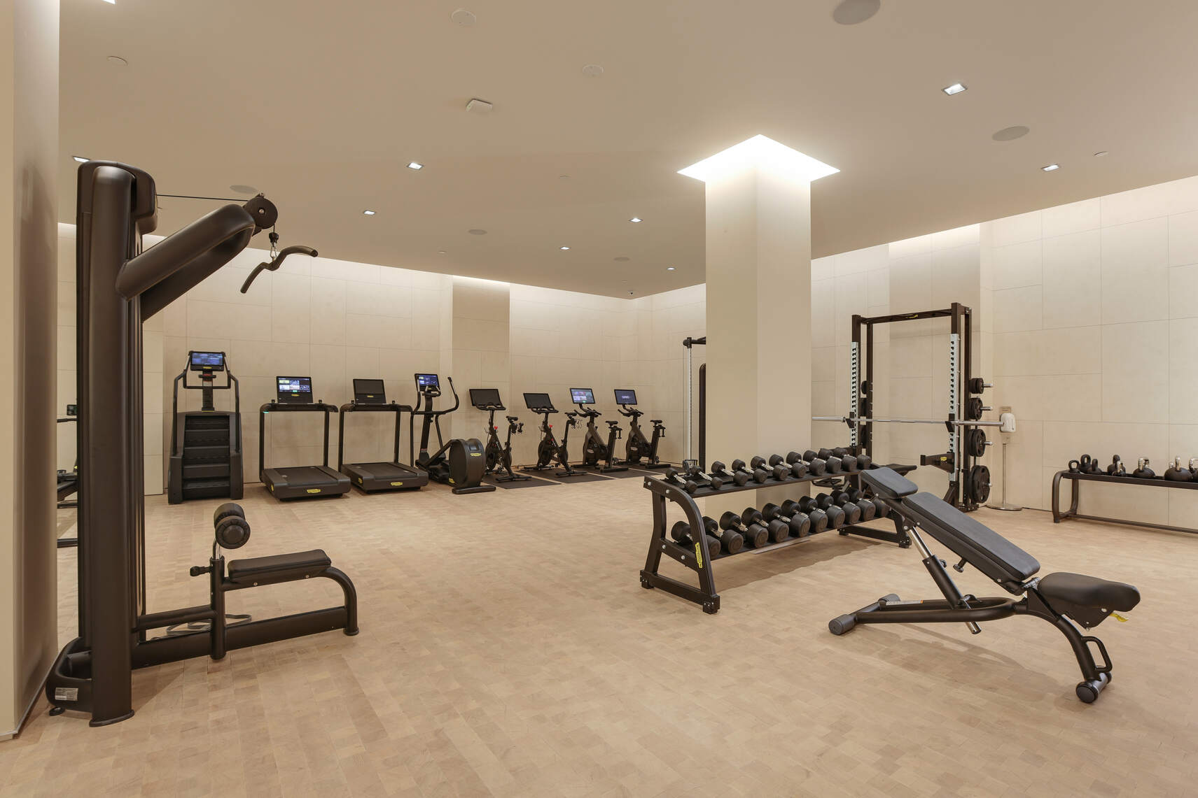 611 West 56th Street, Unit 2D Manhattan, NY 10019 - Photo 7 of 10 a view of a room with gym equipment
