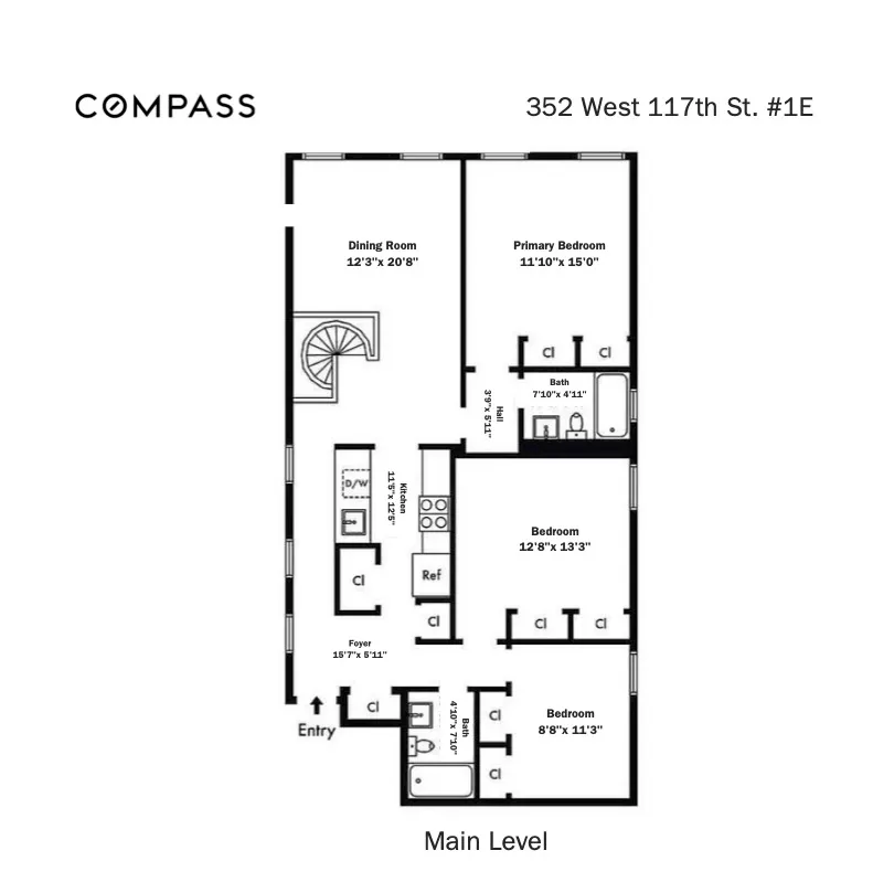 $1,250,000 | 352 West 117th Street, Unit 1E | Harlem