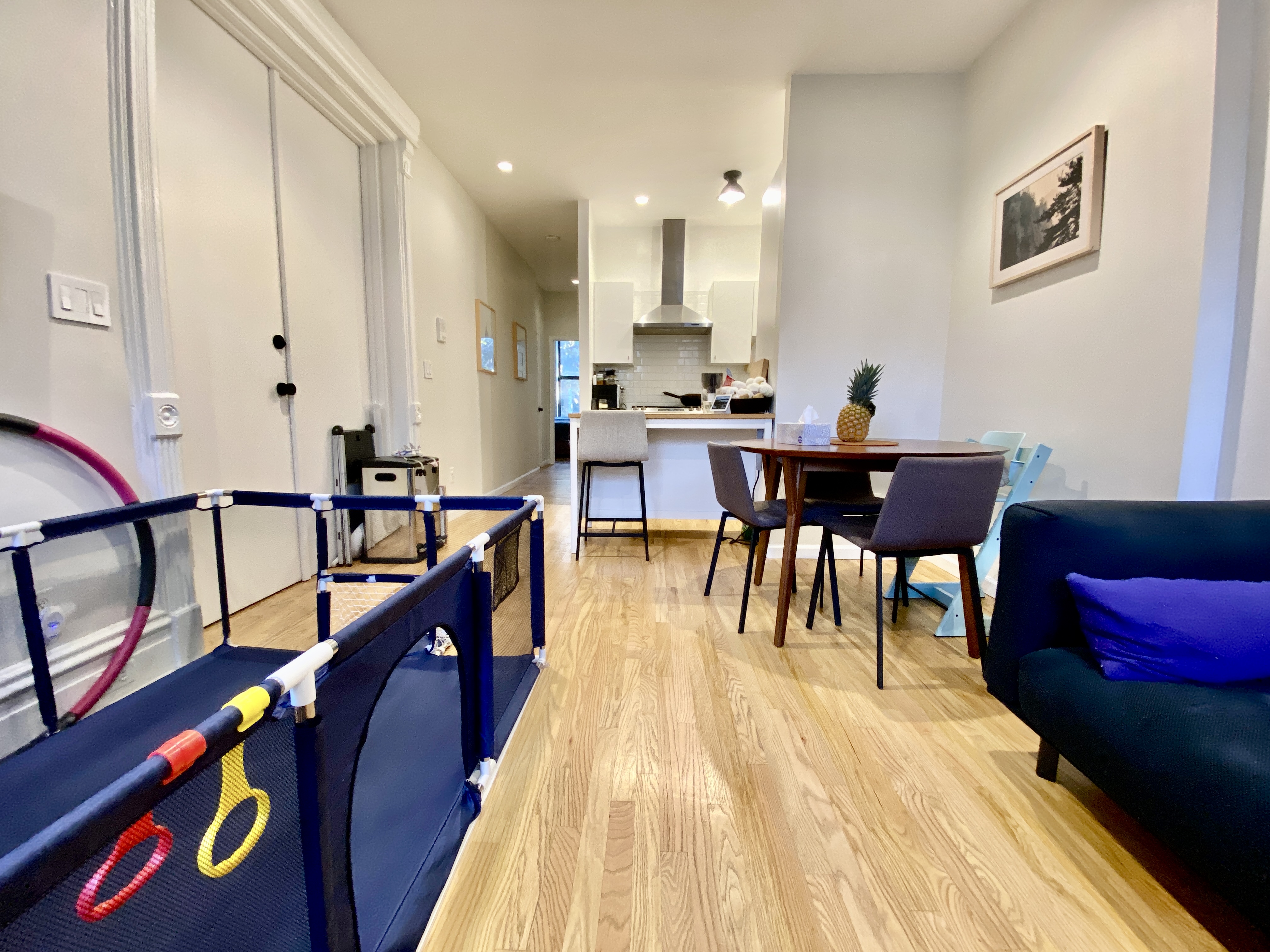 602 Madison Street, Unit 2 Brooklyn, NY 11221 - Photo 2 of 10 a dining room with furniture and wooden floor