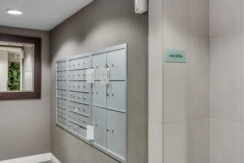 a view of a building with a street