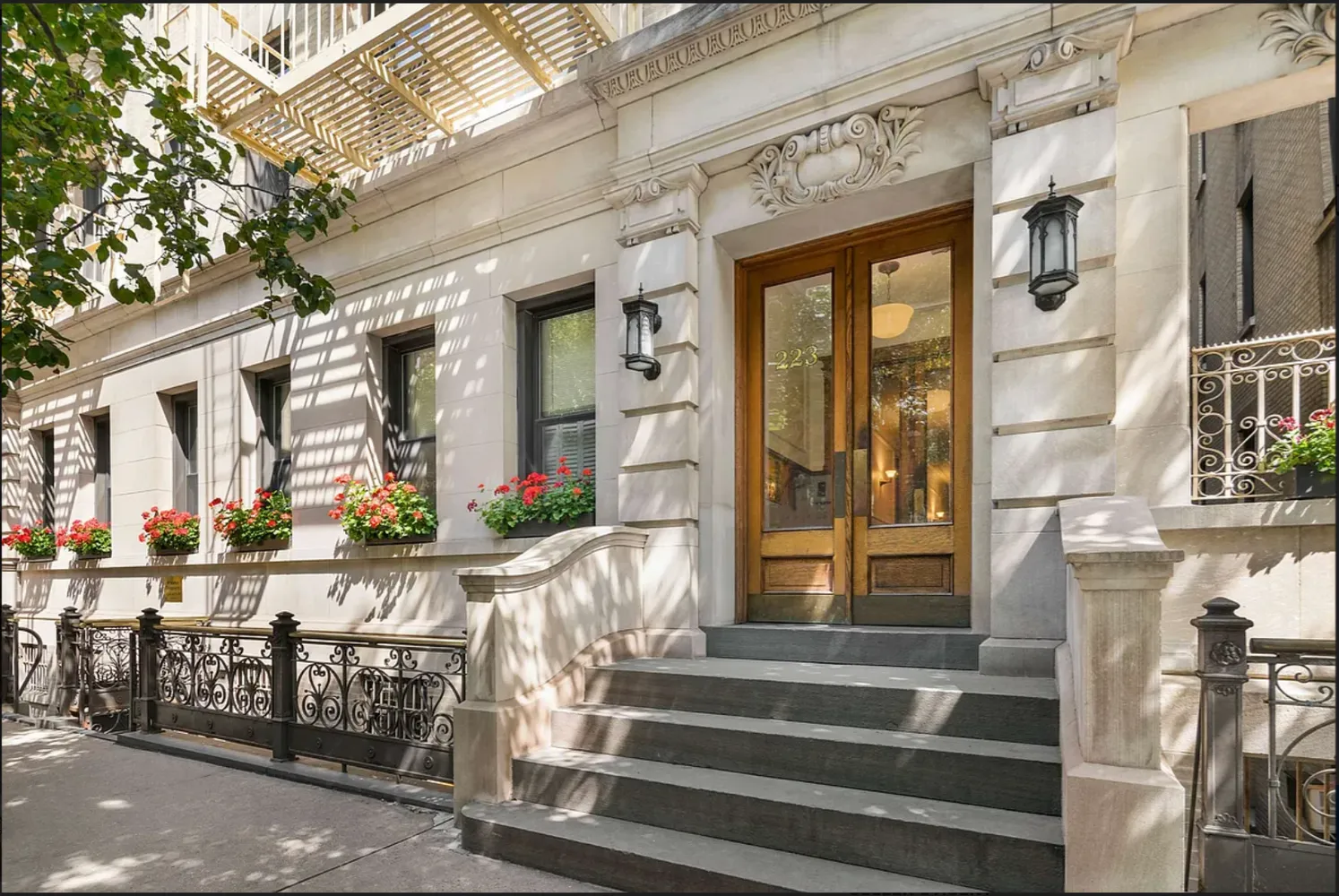 a front view of a building