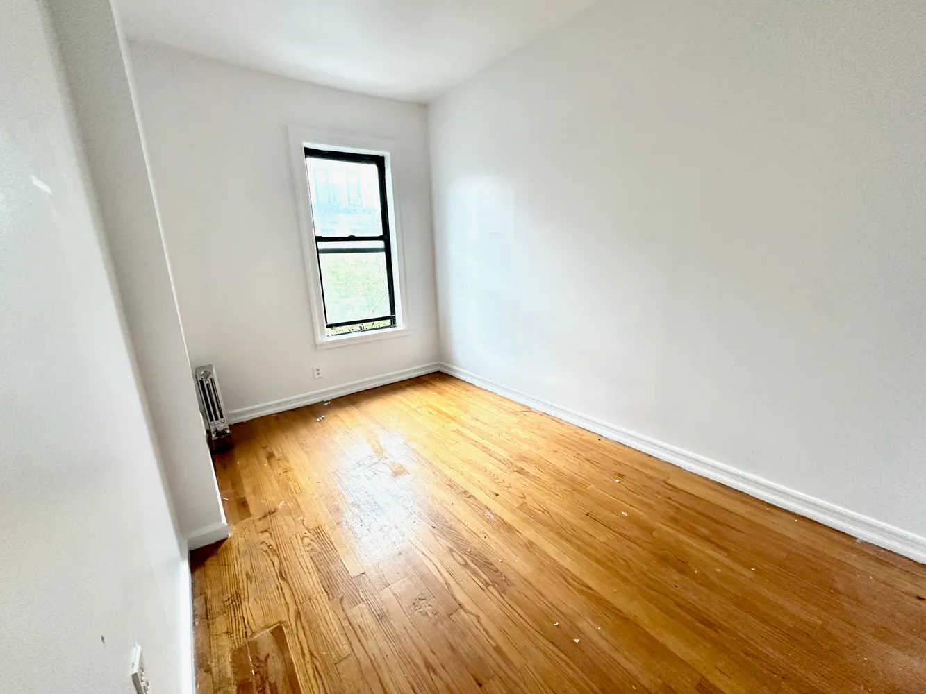 an empty room with a window