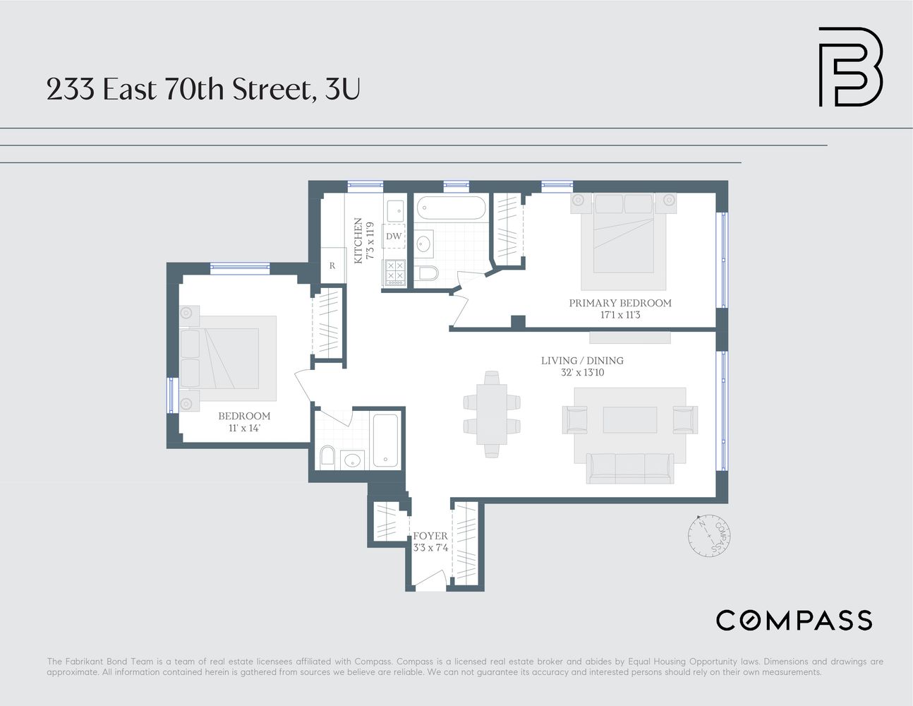 $975,000 | 233 East 70th Street, Unit 3U | Lenox Hill