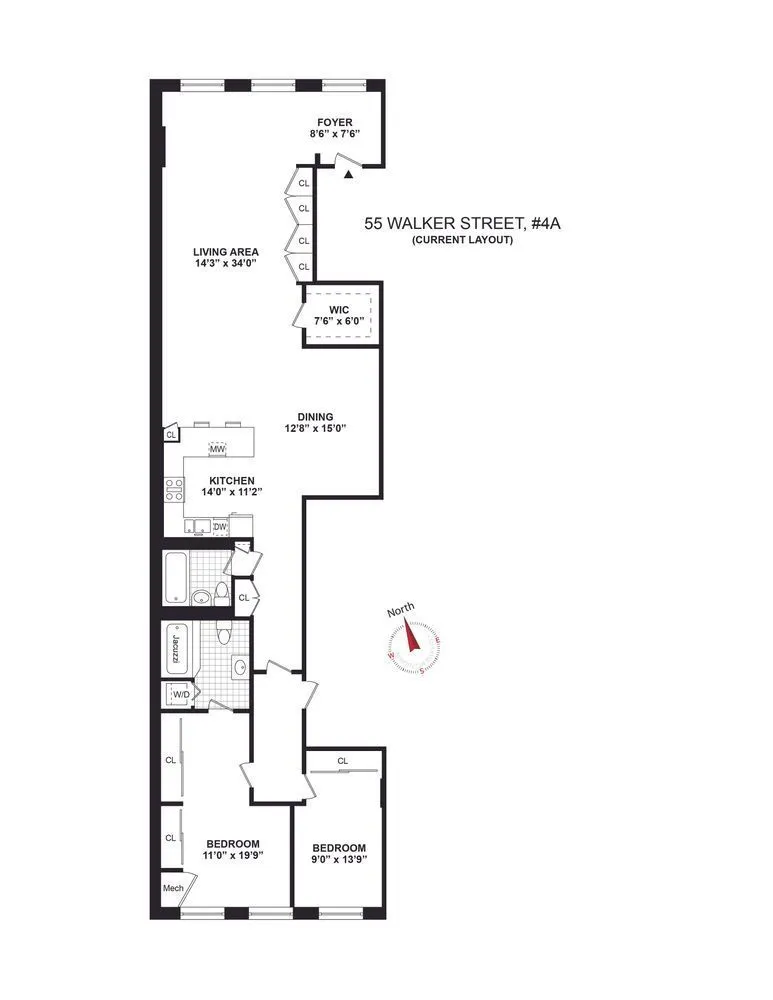 $2,650,000 | 55 Walker Street, Unit 4A | TriBeCa