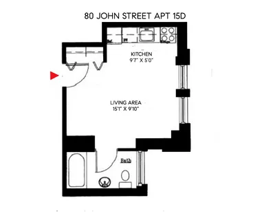 $3,300 | 80 John Street, Unit 15D | Financial District