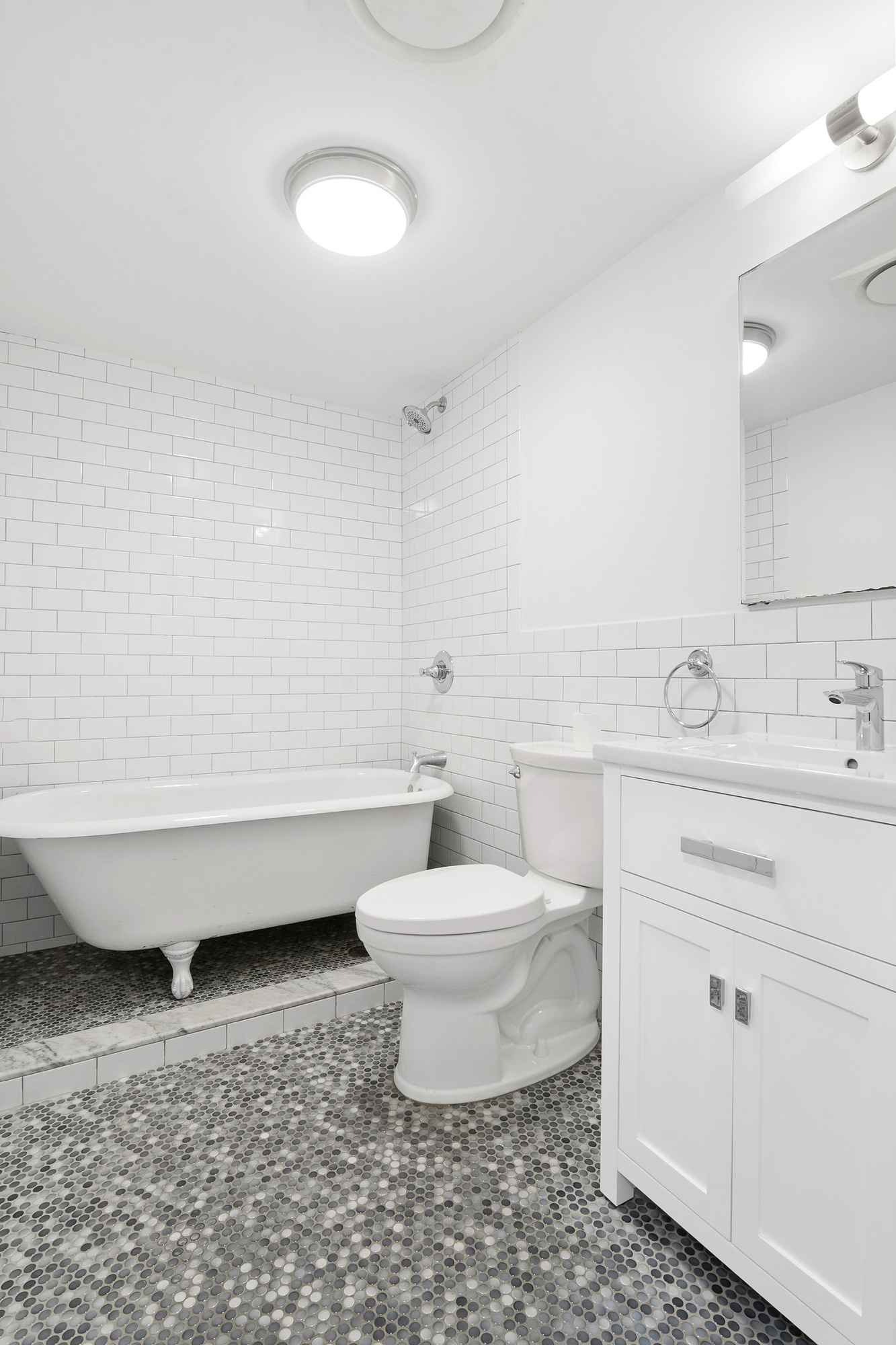 130 Fort Greene Place, Unit GARDEN Brooklyn, NY 11217 - Photo 6 of 9 a bathroom with a toilet a sink and mirror