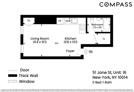 $525,000 | 51 Jane Street, Unit 16 | West Village