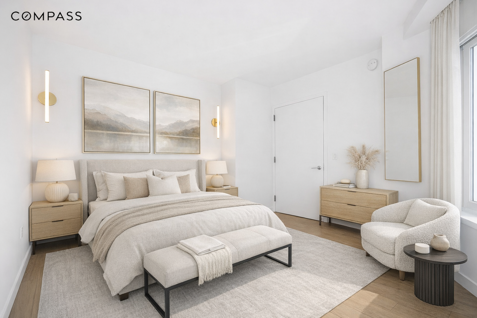 1790 3rd Avenue, Unit 1004 Manhattan, NY 10029 - Photo 5 of 9 a bedroom with a bed and a couch