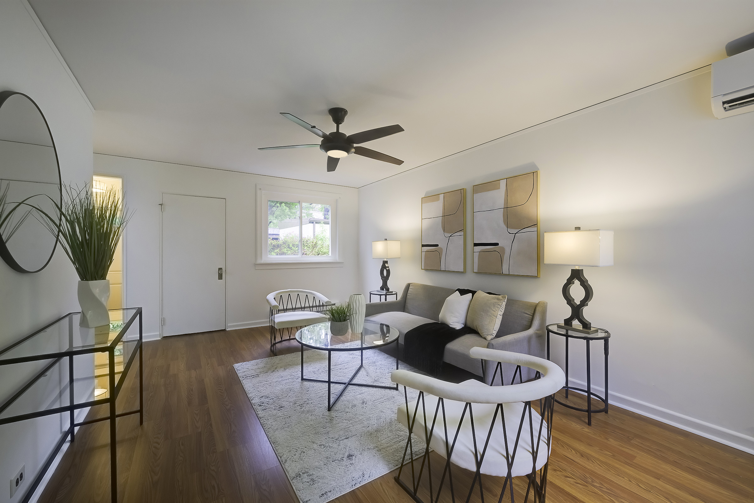 45 D Ridge Road Greenbelt, MD 20770 - Photo 10 of 35 a living room with furniture a window and wooden floor