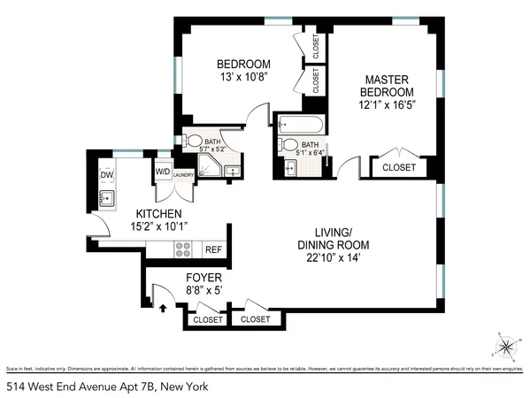 $1,695,000 | 514 West End Avenue, Unit 7B | Upper West Side