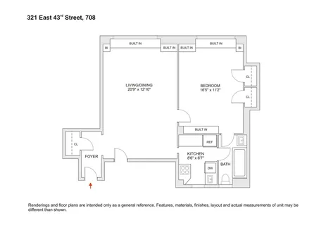 $650,000 | 321 East 43rd Street, Unit 708 | Midtown East