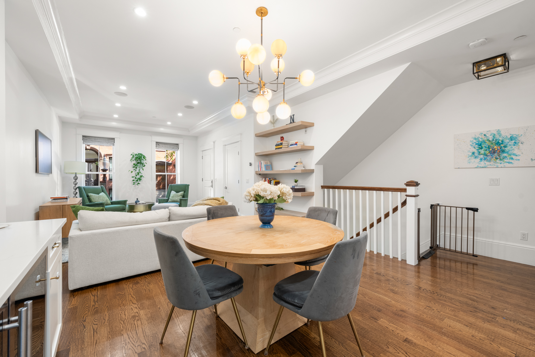 34 Dwight Street, Unit 1 Boston, MA 02118 - Photo 7 of 33 a dining room with furniture a chandelier and wooden floor