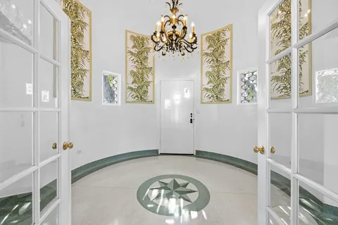 a view of a bathroom with a tub