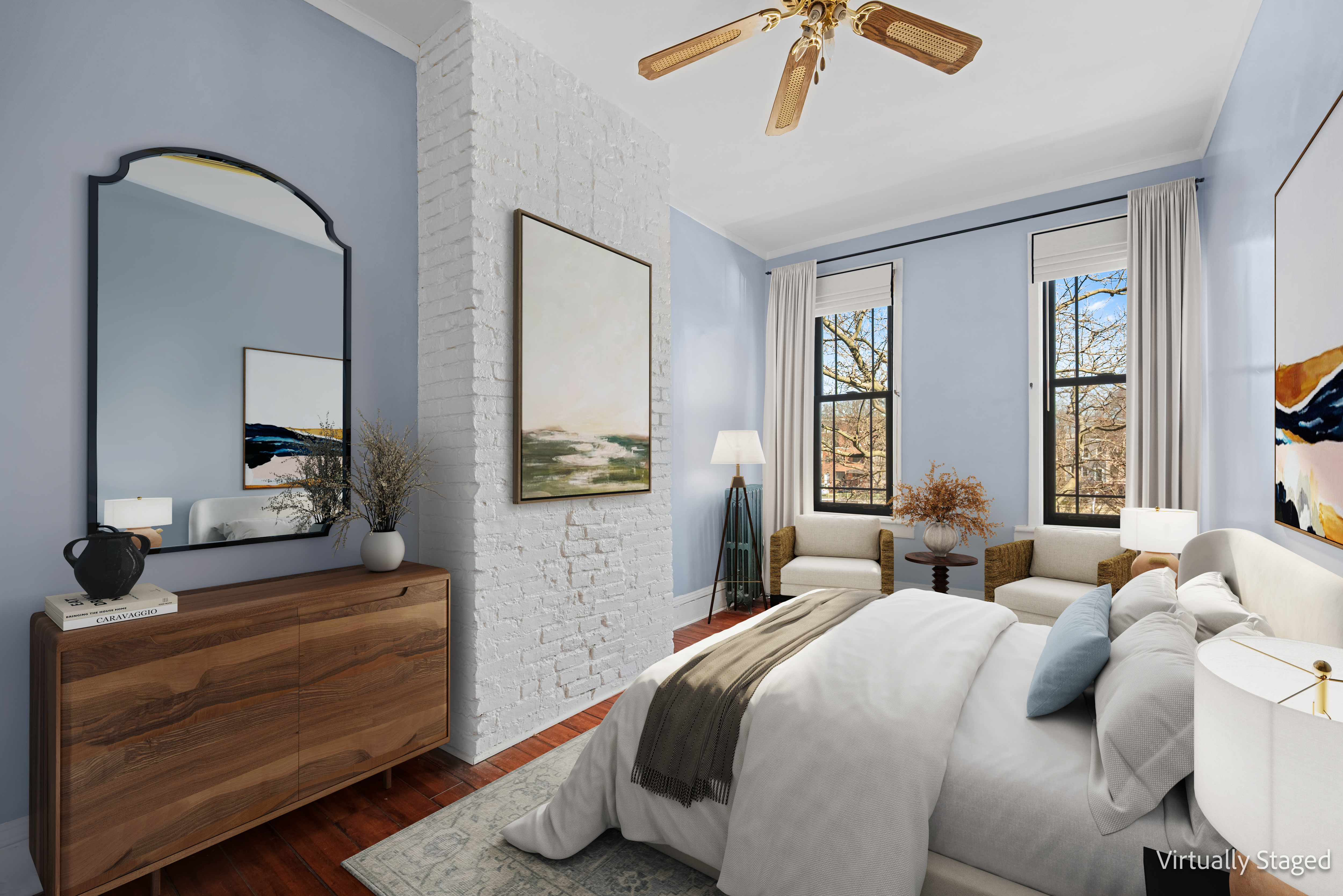 396 19th Street Brooklyn, NY 11215 - Photo 12 of 17 a bedroom with a bed and a dresser