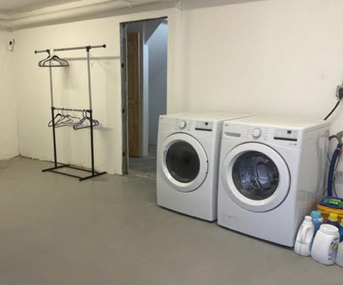 482 Central Avenue, Unit 1 Brooklyn, NY 11221 - Photo 5 of 6 a utility room with dryer and washer