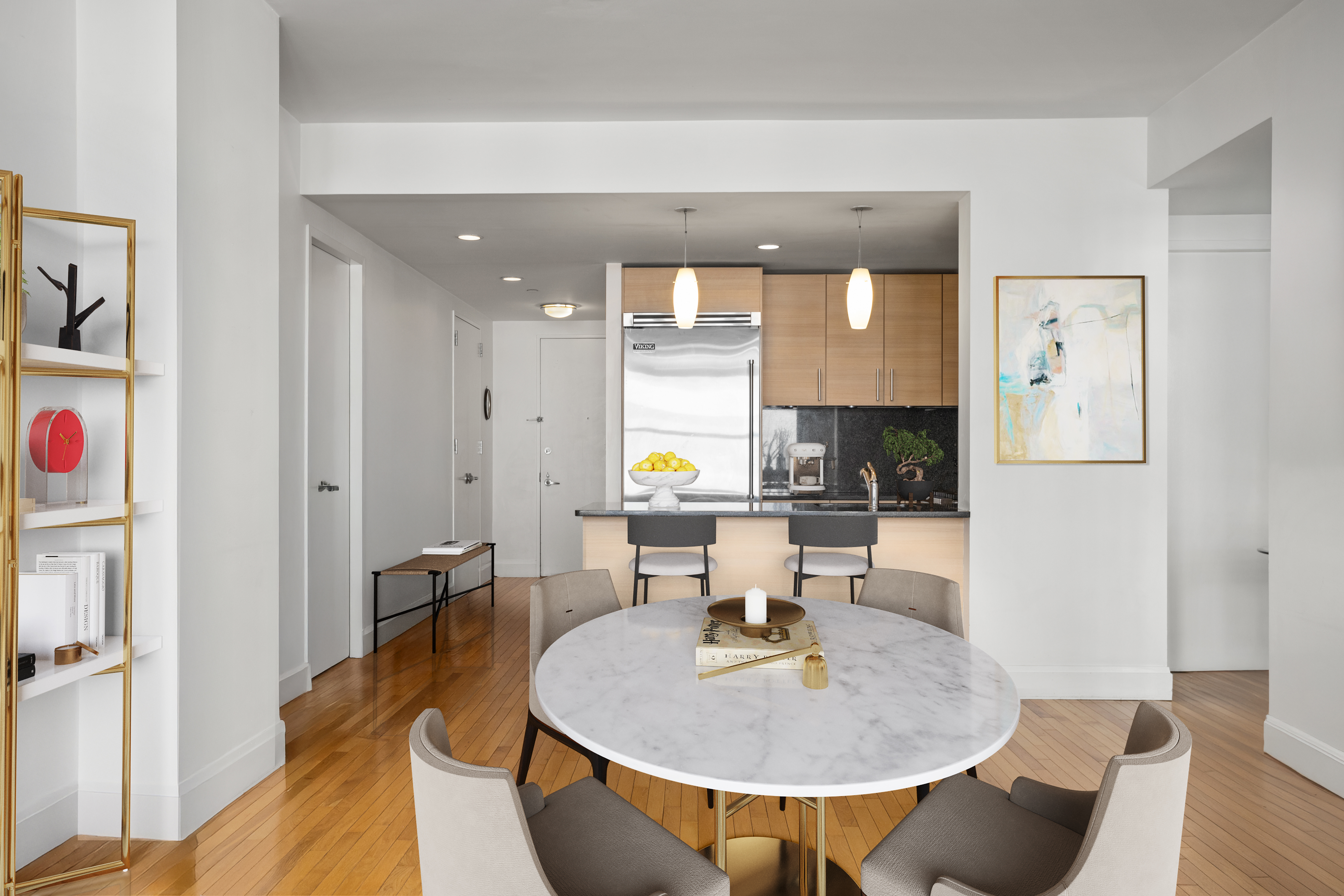 199 State Street, Unit 4C Brooklyn, NY 11201 - Photo 2 of 9 a living room with furniture and a table