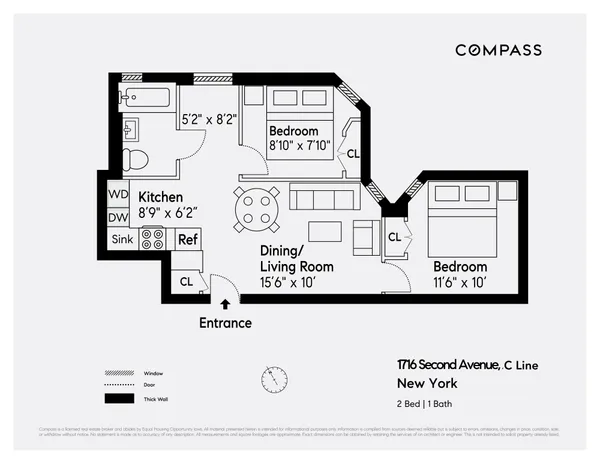 $4,950 | 1716 2nd Avenue, Unit 3C | Upper East Side