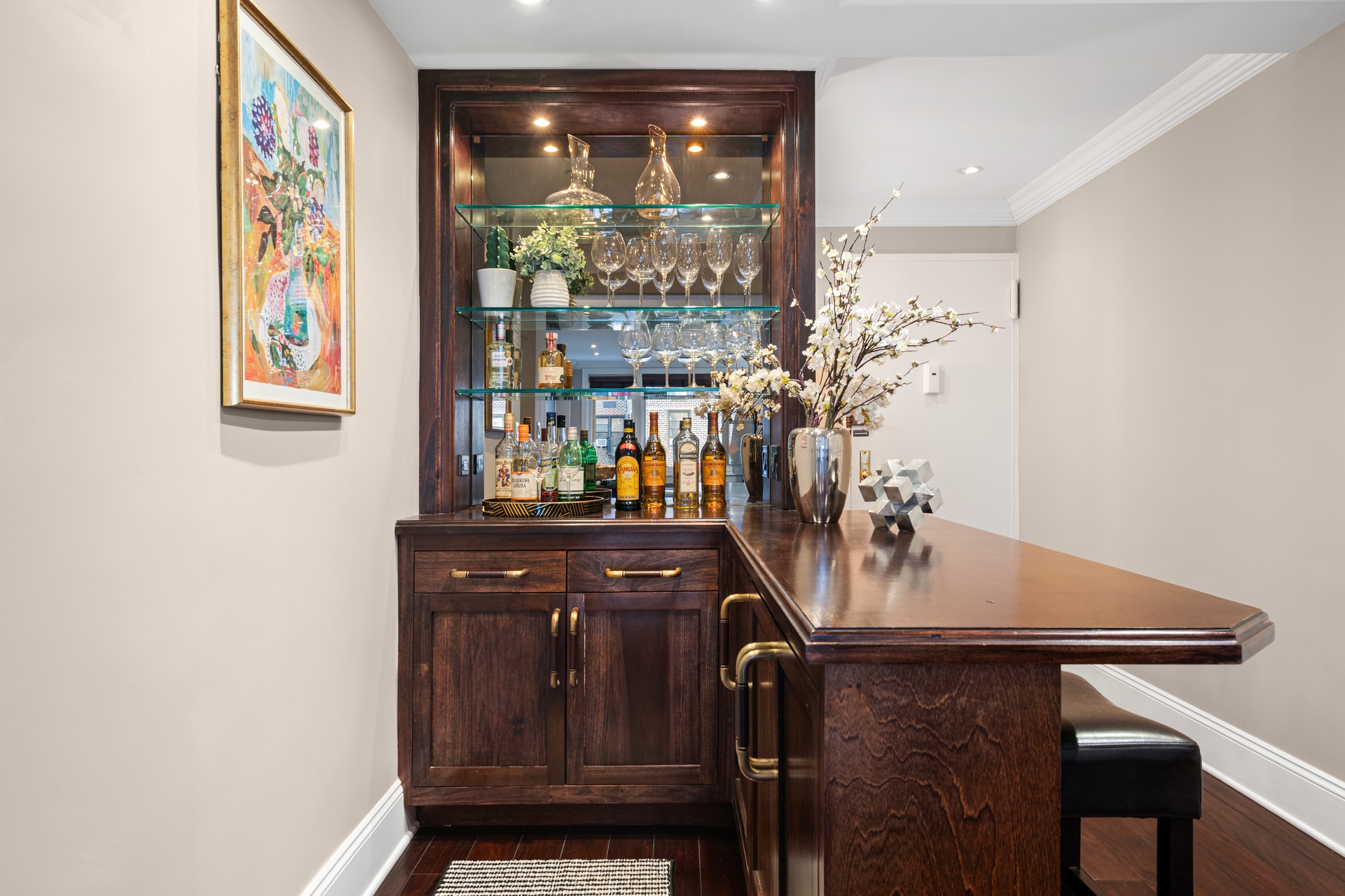 40 East 9th Street, Unit 6M Manhattan, NY 10003 - Photo 5 of 22 a view of a dining room with furniture and chandelier